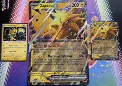 Jumbo Zapdos ex 049 + 2 Promos 151 Zapdos ex Collection Box Exclusives Pokemon - Image 1