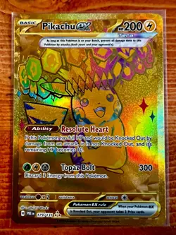 PIKACHU EX - Pokemon TCG Prismatic Evolutions Hyper Rare SV85-179 179/131 (NM) - Image 1