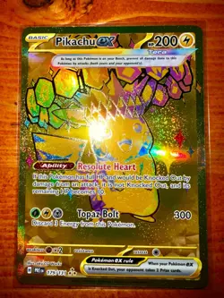 PIKACHU EX - Pokemon TCG Prismatic Evolutions Hyper Rare SV85-179 179/131 (NM) - Image 2