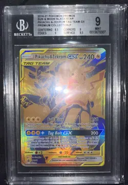BGS 9 2021 Pokemon Premium Collection PIKACHU ZEKROM GX SM248 Full Art - Image 1