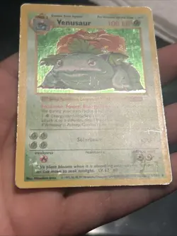 Pokemon TCG Venusaur 15/102 Base Set 1999 Holo Rare Shadowless- MP - Image 5