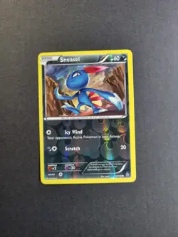 Sneasel 51/105 Pokemon TCG XY Flashfire Reverse Holo Common LP - Image 2