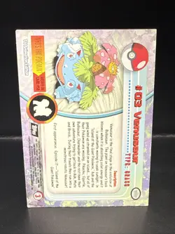 Pokemon 1999 Topps Pokemon TV Animation Series 1 - Venusaur #03 Holo B - Image 4