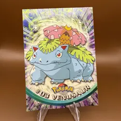 1999 Topps Pokemon TV Animation Series 1 Venusaur Green Logo #3 - Image 1