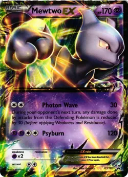 Pokemon TCG Mewtwo EX Black Star Promo XY183 Ultra Rare Holo LP - Image 1
