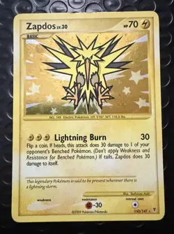 Zapdos 150/147 Supreme Victors Holo Tag Pokemon Card LP - Image 1
