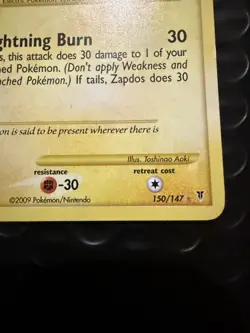 Zapdos 150/147 Supreme Victors Holo Tag Pokemon Card LP - Image 5