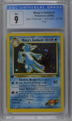 Misty's Golduck Pokemon 2000 Gym Challenge 1st Edition 12/132 Holo CGC 9 Mint - Image 1