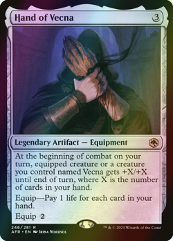 MTG Hand of Vecna Foil ** Adventures in the Forgotten Realms ** English - Image 1