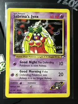 Sabrina's Jynx 59/132, Gym Heroes, Pokemon TCG, 2000, Vintage WOTC, Uncommon, NM - Image 1