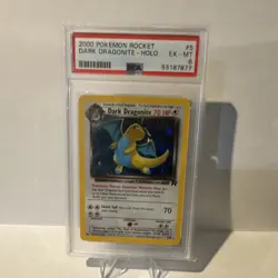 Pokemon Dark Dragonite 5/82 Team Rocket Holo Rare Unlimited PSA 6 2000 - Image 1