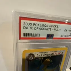 Pokemon Dark Dragonite 5/82 Team Rocket Holo Rare Unlimited PSA 6 2000 - Image 3