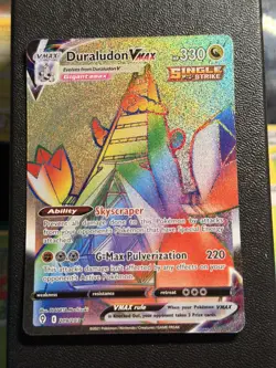 Duraludon VMAX 219/203 Rainbow Secret Rare Evolving Skies Pokemon Card Mint #9 - Image 1