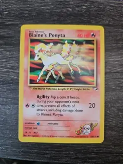 Pokemon Gym Heroes Card 63/132 Blaine's Ponyta - Image 1