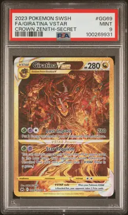 2023 POKEMON SWORD & SHIELD CROWN ZENITH SECRET FULL ART/GIRATINA VSTAR PSA 9 - Image 1