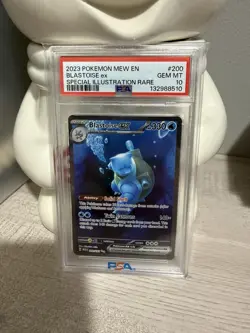 2023 POKEMON 151 MEW EN #200/165 BLASTOISE EX SPECIAL ILLUSTRATION RARE PSA 10 - Image 1