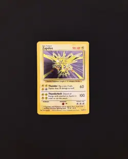 Pokemon TCG Zapdos 16/102 Base Set Holo Rare Unlimited WOTC Vintage - Image 1