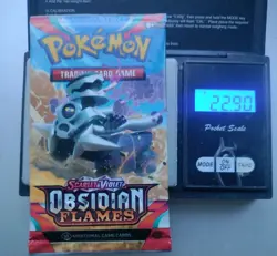 Heavy 22.90g Pokemon Tcg obsidian flames Booster Pack Factory Sealed New - Image 1