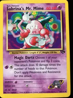 Pokemon Gym Challenge Non-Holo Sabrina's Mr. Mime 59/132 EX/NM Condition. - Image 1