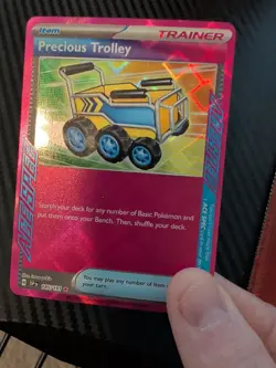 Pokemon TCG Precious Trolley Ace Spec Trainer SV08 Surging Sparks 185/191 - Image 3