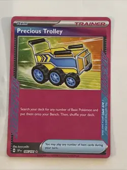 Pokemon TCG Precious Trolley Ace Spec Trainer SV08 Surging Sparks 185/191 - Image 1