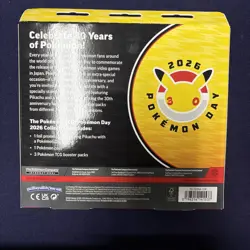 2026 Pokemon Day Pikachu Promo Collection Box Factory Sealed. In Hand. - Image 2