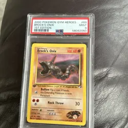Brock’s Onix #69 Pokemon Gym Heroes - PSA 9 Mint - Image 1
