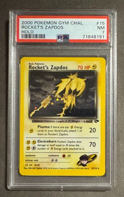 Pokemon Rocket's Zapdos Holo 15/132 Gym Challenge NM - Image 1