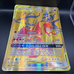Pokemon TCG Reshiram Charizard GX Sun Moon SM247 Holo Promo Jumbo - Image 1