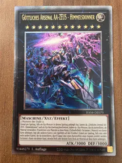 Yu-Gi-Oh! RA04-DE070 Gottliches Arsenal AA-ZEUS - Himmelsdonner 25th QCSR NM 1st - Image 1