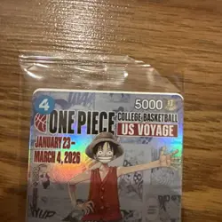 One Piece Monkey D Luffy US College Basketball Card AND POSTER Rutgers Ships now - Image 3