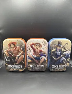 One Piece Tin Pack Set Vol 2 Set of 3 | TS-02 OP-13 | Factory Sealed | Bandai - Image 1