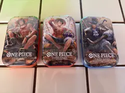 One Piece Tin Pack Set Vol 2 Set of 3 [TS-02 OP-13] Sealed Bandai -Same Day Ship - Image 1