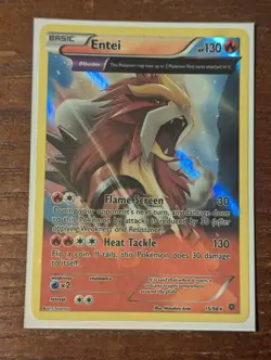 Pokemon Entei 15/98 XY Ancient Origins Reverse Holo NM - Image 1