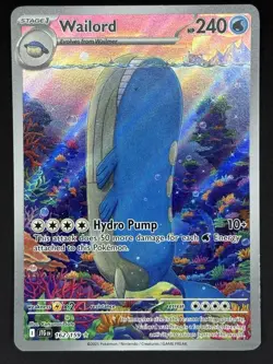 Pokemon TCG Wailord Illustration Rare 162/159 - SV09: Journey Together Near Mint - Image 1