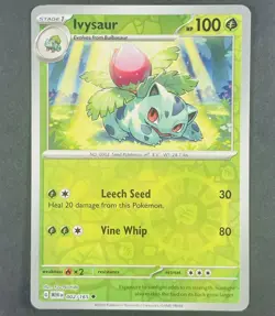 POKEMON Ivysaur 002/165 SV Scarlet & Violet 151 Reverse Holo Card - Image 1