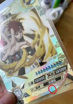 Gaara NR-SP-040 DAMAGED Naruto Kayou Card TCG Ultra Rare - Image 3