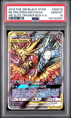 PSA 10 MOLTRES & ZAPDOS & ARTICUNO GX SM210 BLACK STAR PROMO HIF ETB POKEMON 😍 - Image 1