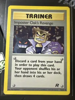 Imposter Oak's Revenge 76/82 Team Rocket Pokemon TCG WOTC Vintage 2000 NM Gengar - Image 1