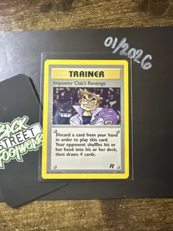 Imposter Oak's Revenge 76/82 Team Rocket Pokemon TCG WOTC Vintage 2000 NM Gengar - Image 3