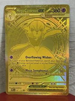 Pokemon Mega Evolutions Mega Gardevoir EX 187/132 Mega Hyper Rare Gold Card A+++ - Image 2