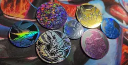 Assorted Pokemon Coin Lot 7 Coins Tcg - Image 2