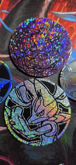 Assorted Pokemon Coin Lot 7 Coins Tcg - Image 3