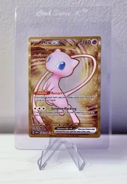 Pokemon Mew EX TCG 205/165 Metal Gold Scarlet & Violet 151 UPC Promo Card - Image 1