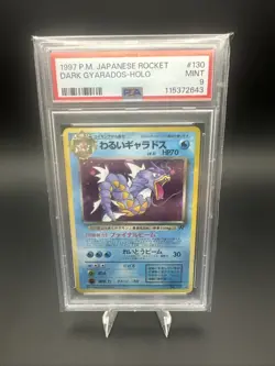 1999 Pokemon Dark Gyarados No.130 Holo-Rare Card Japanese Old-Back Era PSA 9 - Image 1