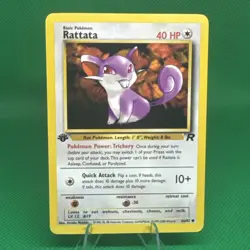 Pokemon TCG Team Rocket 1st Edition Rattata 66/82 Card WOTC Lp - Image 2