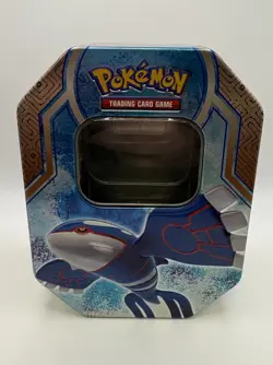 Pokemon Legends of Hoenn 2015 Kyogre-EX Collector Tin Only No Packs Or Cards - Image 1