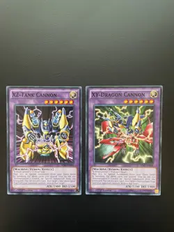 Yugioh XZ-Tank Cannon + XY Dragon Cannon SDKS Common 1st Edition MP/HP - Image 1