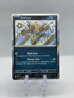 Pokemon TCG - Sableye 184/091 - Holo Shiny Rare - Paldean Fates Card - NM - Image 1