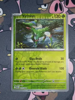 Pokemon Virizion Square Cut Crimped Error Card - Image 1